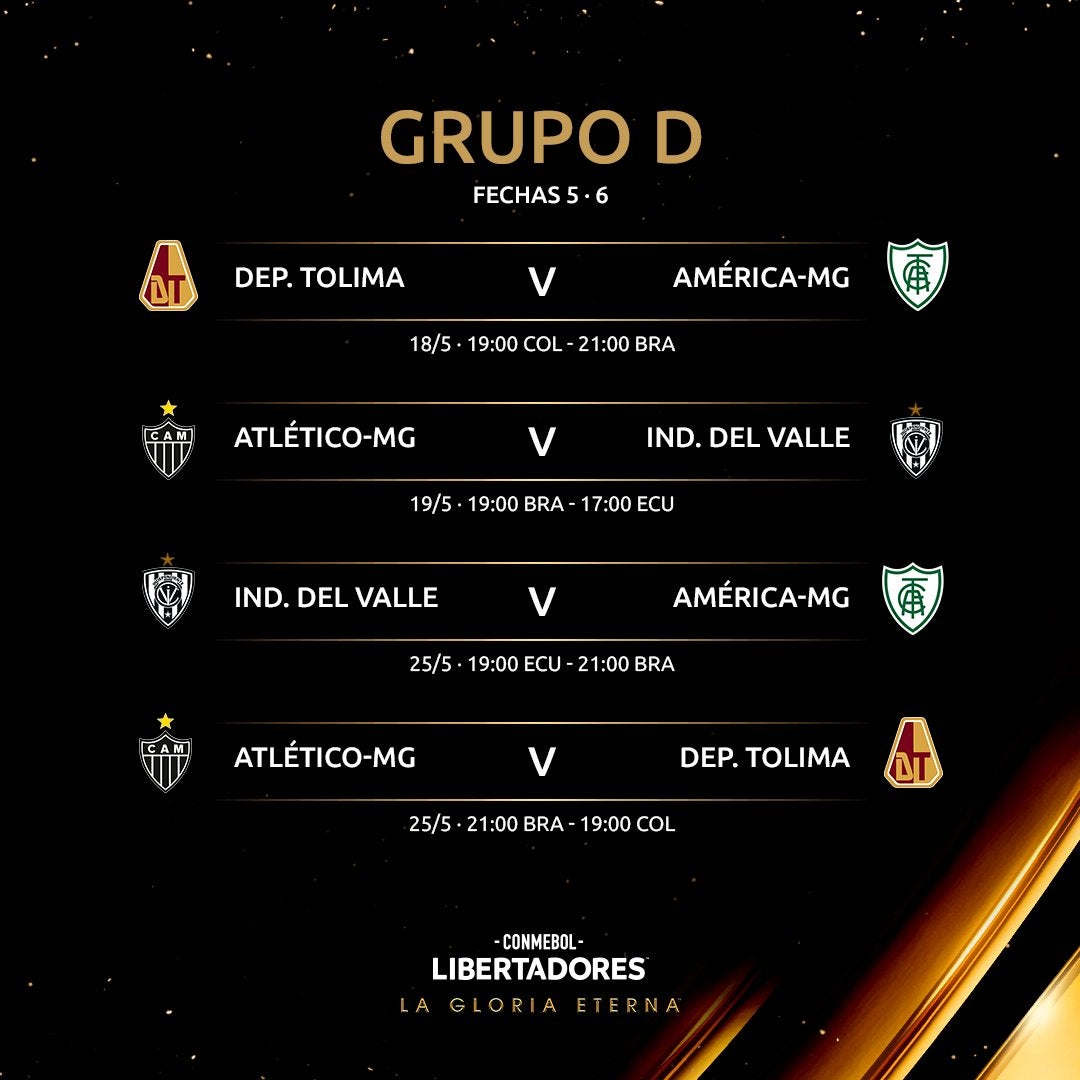 Conoce aquí el calendario de Cali y Tolima en la fase de grupos de la